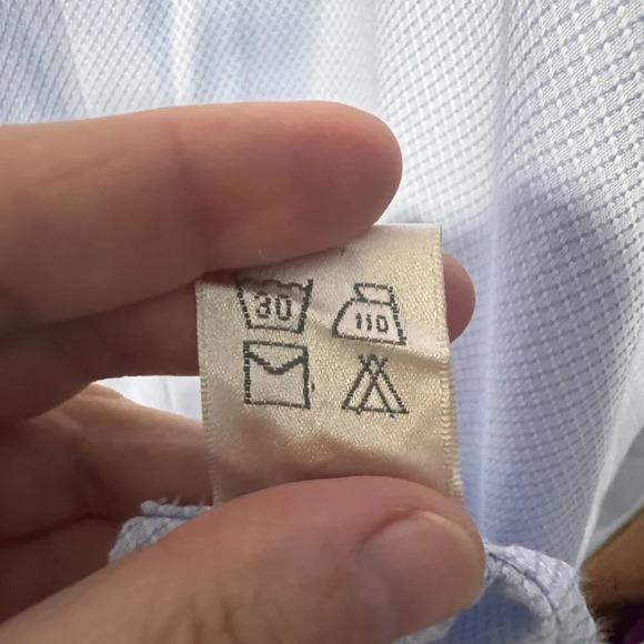 Strauss light blue mens shirt size large - 16 - Picture 5 of 5